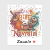 Feestelijke Beats – Kleurrijke Navratri Celebratio Sticker (Vel)