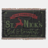 Feestelijke Bed and Breakfast Kerst Deurmat Gooi Deken (Voorkant)