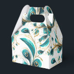 Feestelijke behandeldoos met pauwenveren bedankdoosjes<br><div class="desc">De feestelijke cadeauverpakkingsdoos is te zien met een mooie pauwenverenprint.
Pas dit item aan en voeg er iets aan toe of koop het zoals getoond.
Tip: Voeg een sticker toe met namen en wat mooie lint.






Afbeelding met licentie



















Tip: Voeg gewoon je lekkernijen toe en wat feestelijk lint.</div>