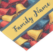 Feestelijke bel en sneeuwvlok patroon korte tafelloper (Hoek)