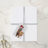 Feestelijke Belgische Malinois Holiday Dog Kerstmi Cadeaulabel (Met Touw)