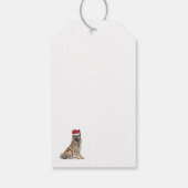 Feestelijke Belgische Tervuren Holiday Dog Christm Cadeaulabel (Achterkant)