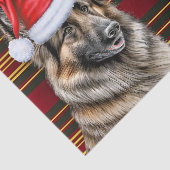 Feestelijke Belgische Tervuren Hond Plaid Kerstmis Tissuepapier (Detail)