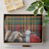 Feestelijke Belgische Tervuren Hond Plaid Kerstmis Tissuepapier (Geschenk)