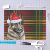 Feestelijke Belgische Tervuren Hond Plaid Kerstmis Tissuepapier (Craft)