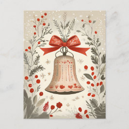 Feestelijke Bell Kerstgroet Briefkaart