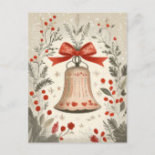 Feestelijke Bell Kerstgroet Briefkaart (Voorkant)