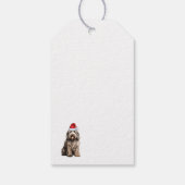 Feestelijke Bergamasco Holiday Dog Kerstmis Cadeaulabel (Achterkant)