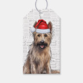 Feestelijke Berger Picard Holiday Dog Kerstmis Cadeaulabel (Voorkant)