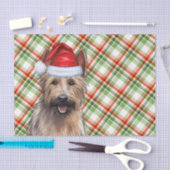Feestelijke Berger Picard hond heeft Kerstmis gesp Tissuepapier (Craft)