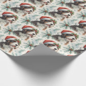 Feestelijke Bernedoodle-hond Sinterklaashoed water Cadeaupapier (Hoek)