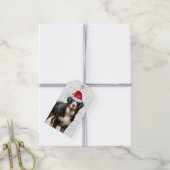 Feestelijke Berner Sennenhond Kerstvakantie Cadeaulabel (Met Touw)