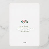 feestelijke bessen traditioneel gouden lijst HAPPI Folie Feestdagenkaart (Achterkant)