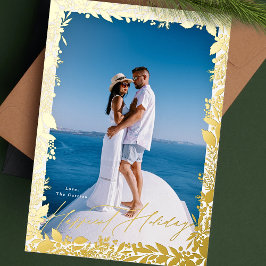 feestelijke bessen traditioneel gouden lijst HAPPI Folie Feestdagenkaart