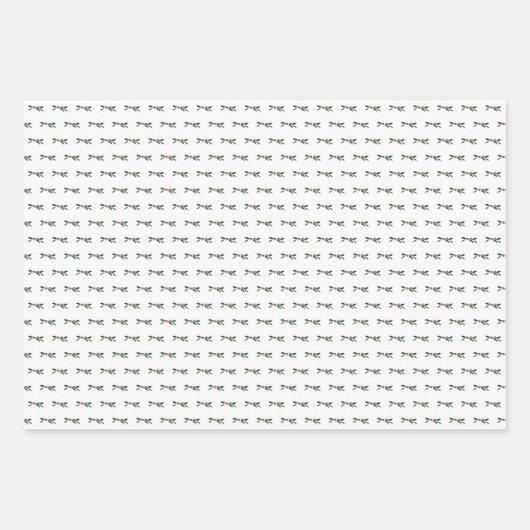 Feestelijke bessen Traditionele Groene & Rode Kers Inpakpapier Vel (Voorkant 2)