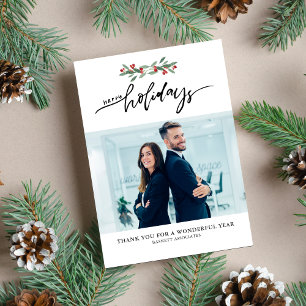Feestelijke bessen Zakelijk Vakantie Foto Feestdagenkaart