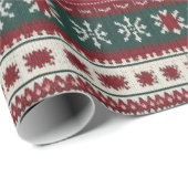 Feestelijke betegelde kerst lelijke trui party cadeaupapier (Rol Hoek)