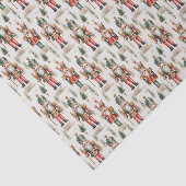 Feestelijke betegelde kerst notenkraker waterverf tissuepapier (Detail)