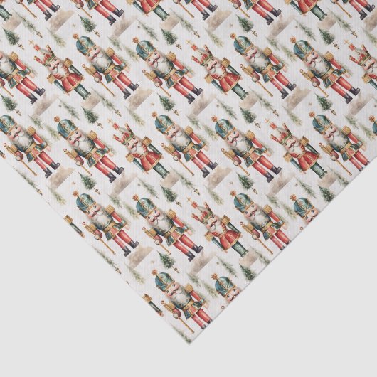 Feestelijke betegelde kerst notenkraker waterverf tissuepapier (Detail)