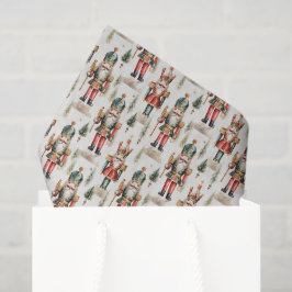 Feestelijke betegelde kerst notenkraker waterverf tissuepapier