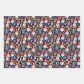 Feestelijke betegelde kerstkabouter inpakpapier vel (Voorkant 2)