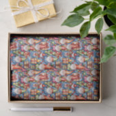Feestelijke betegelde kerstkabouter tissuepapier (Geschenk)