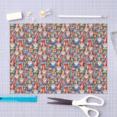 Feestelijke betegelde kerstkabouter tissuepapier (Craft)