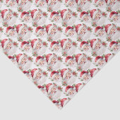 Feestelijke betegelde Kerstmis Santa waterverf Tissuepapier (Detail)