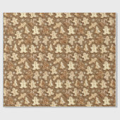 Feestelijke betegelde peperkoek Vakantie Cadeaupapier (Vlak)