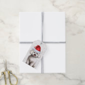 Feestelijke Bichon Frise Dog Kerstvakantie Cadeaulabel (Met Touw)
