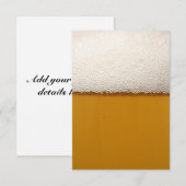 Feestelijke bieruitnodiging kaart (Voorkant / Achterkant)