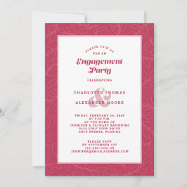 Feestelijke bijeenkomst Magenta Rood Modern inform Kaart