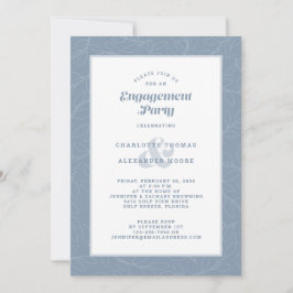 Feestelijke bijeenkomst Stof Blauw Modern Leuk Ont Kaart
