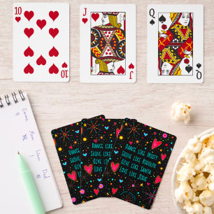 Feestelijke Black Frosty Santa Rudolph Jesus Pokerkaarten