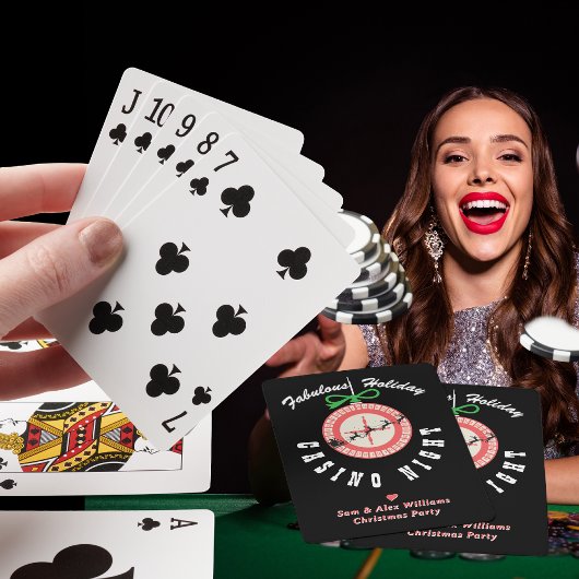 Feestelijke Blackjack Poker Nacht Party Holiday Ve Pokerkaarten