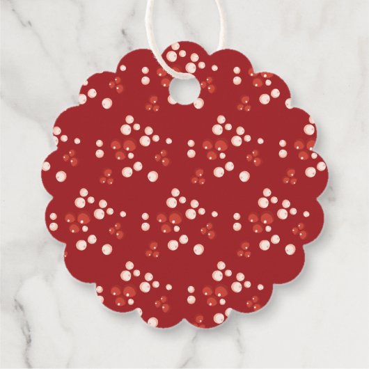 Feestelijke bladbloemige kerst traditioneel rood bedankjes labels (Achterkant)