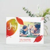 Feestelijke Bladeren Foto Feestdagenkaart (Staand voorkant)