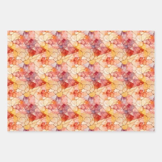 Feestelijke bladeren Terrazzo effect aangepaste na Inpakpapier Vel (Voorkant 2)
