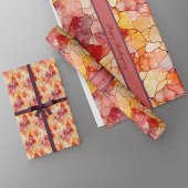 Feestelijke bladeren Terrazzo effect aangepaste na Inpakpapier Vel