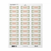 Feestelijke bladschikking kwadrant ivoor en groen etiket (Full Sheet)