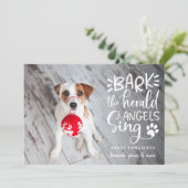 Feestelijke blaffen | Kerstkaart met huisdier foto (Staand voorkant)