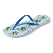 FEESTELIJKE BLAUWE 50E VERJAARDAG TEENSLIPPERS (Schuin)