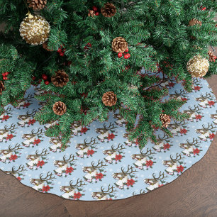 Feestelijke blauwe kerst-reindeerkrans kerstboom rok