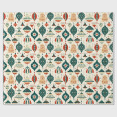 Feestelijke Blauwe Rode Versieringen Geometrisch M Cadeaupapier (Vlak)
