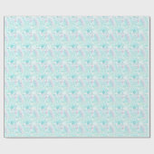 feestelijke blauwgroen paarse sneeuwvlok met gevle cadeaupapier (Vlak)