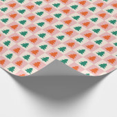 Feestelijke bloeit een kerstgenot cadeaupapier (Hoek)