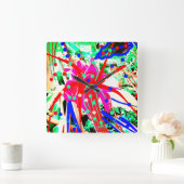 FEESTELIJKE BLOEM ART Muur Klok #2 (Huis)