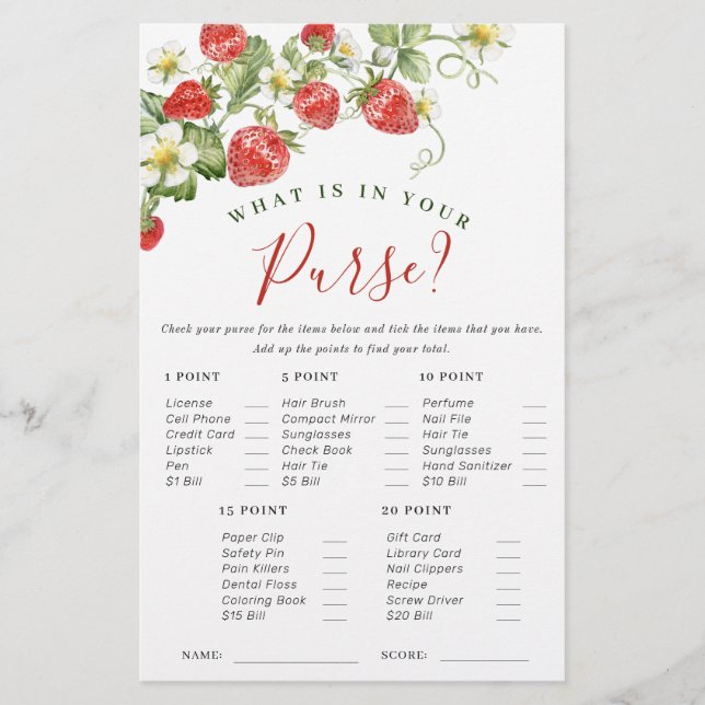 Feestelijke Bloemen Aardbei Vrijgezellenfeest Spel