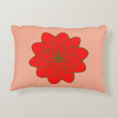 Feestelijke Bloemen Accent Kussen - Kerst Bloemen (Achterkant)