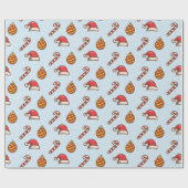 Feestelijke bloemen cadeaupapier (Vlak)